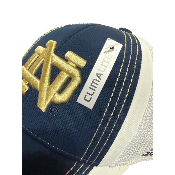 NWT Adidas Notre Dame Flex Meshback Baseball Cap - L/XL - Picture 2 of 3